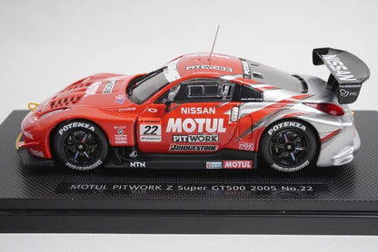 1:43 EBBRO 43688 Nissan MOTUL Pit Work Z SUPER GT500 2005 #22 model car