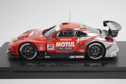 1:43 EBBRO 43723 Nissan Motul Pit Work Z Super GT500 Malaysia 2005 #22 model car