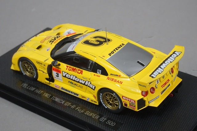 1:43 EBBRO 44130 Yellow Hat YSM Tomica GT-R Fuji Super GT500 #3