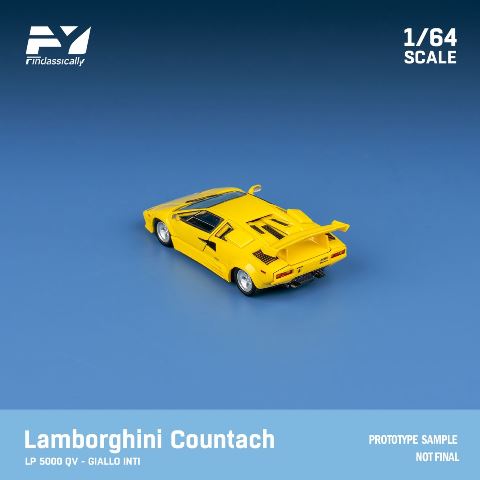FY64005 Finclassically 1:64 Lamborghini Countach LP5000 QV yellow