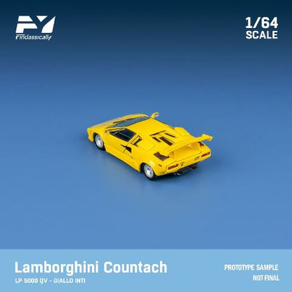 FY64005 Finclassically 1:64 Lamborghini Countach LP5000 QV yellow