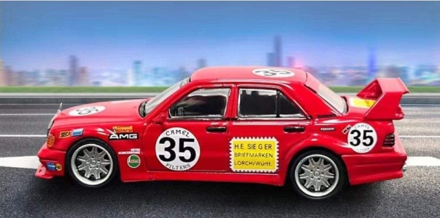 LMLF 1:64 Mercedes Benz 190E Red Pig