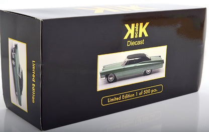 KKDC180315 KK Scale 1:18 Cadillac DeVille Convertible 1967 with Soft Top, Light Green Metallic/Black