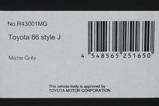 1:43 KYOSHO R43001MG Toyota 86 Style J Matte Gray