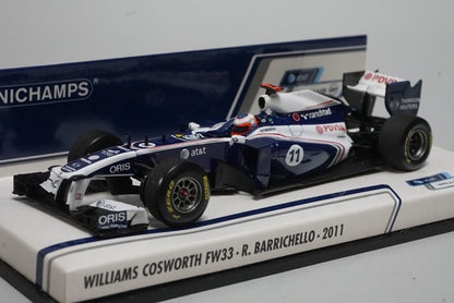 1:43 MINICHAMPS 410110011 Williams Cosworth FW33 2011 #11 R.Barrichello