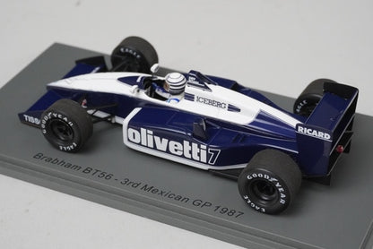 1:43 SPARK S7106 Brabham BT56 Mexico GP 1987 #7 Riccardo Patrese model car