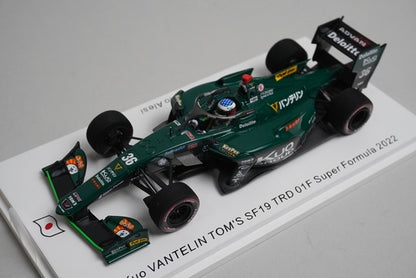 1:43 Spark SJ122 Kuo Vantelin Tom's SF19 TRD01F Super Formula 2022 #36 model car