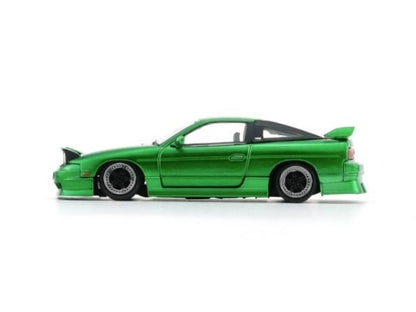 64B0308 BM CREATIONS 1:64 Nissan Silvia 180SX Metallic Green RHD