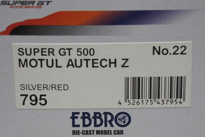 1:43 EBBRO 43795 Nissan MOTUL AUTECH Z Super GT 2006 #22