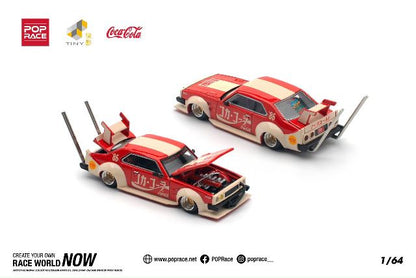 PR640135 POPRACE 1:64 Nissan Skyline C210 KAIDO RACER BOSOZOKU STYLE COCA COLA JP