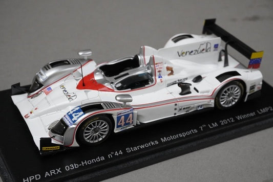 1:43 SPARK S3723 HPD ARX 03b-Honda Starworks Motorsports LM 2012 winner LMP2 class #44
