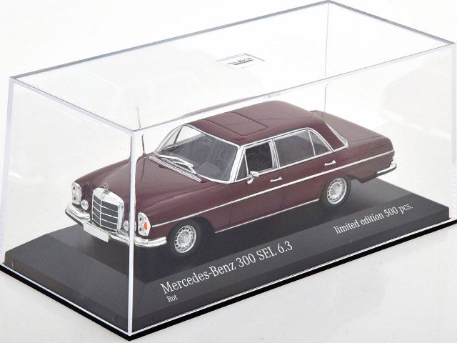 943 039103 MINICHAMPS 1:43 Mercedes 300 SEL 6.3 W109 1968 darkred
