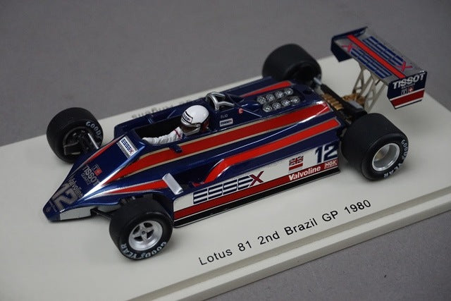 1:43 SPARK S4286 Lotus 81 Brazilian GP 2nd 1980 #12 E. De. Angelis