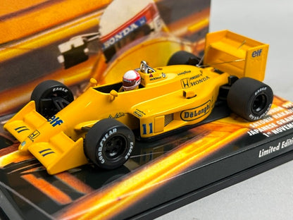 1:43 MINICHAMPS 413870011 Lotus Honda 99T Japan GP 1987/11/01 #11 Satoru Nakajima CAMEL model car