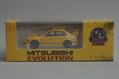 64B0407 BM CREATIONS 1:64 Mitsubishi Lancer Evolution V/VI Yellow RHD model car