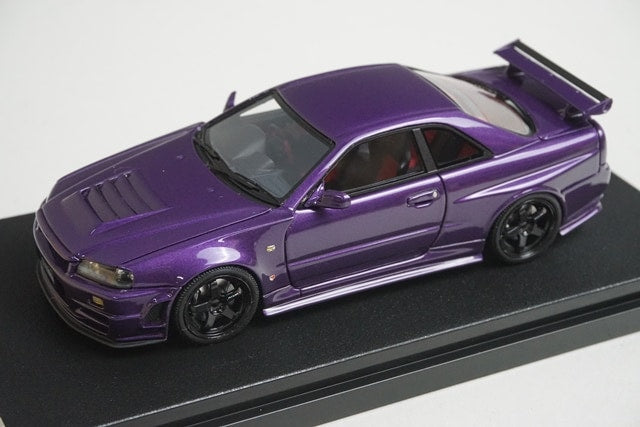 1:43 HPI 8399 Mirage Nissan NISMO R34 GT-R Z-tune Midnight Purple III model car