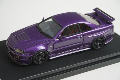 1:43 HPI 8399 Mirage Nissan NISMO R34 GT-R Z-tune Midnight Purple III model car