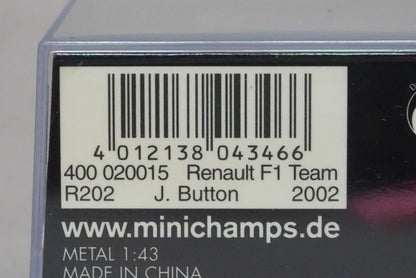 1:43 MINICHAMPS 400020015 Renault F1 Team R202 #15 J. Button model car
