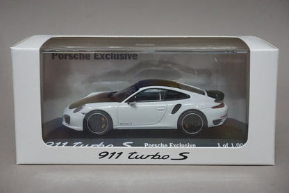 1:43 MINICHAMPS WAX20130026 Dealer special order Porsche 911 Turbo S White Black