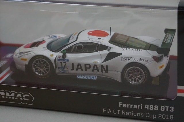 T64-072-18GTN12 Tarmac Works 1:64 Ferrari 488 GT3 FIA GT Nations Cup 2018 T.Kondo / K.Seto Japan Limited Edition