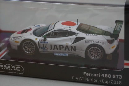 T64-072-18GTN12 Tarmac Works 1:64 Ferrari 488 GT3 FIA GT Nations Cup 2018 T.Kondo / K.Seto Japan Limited Edition