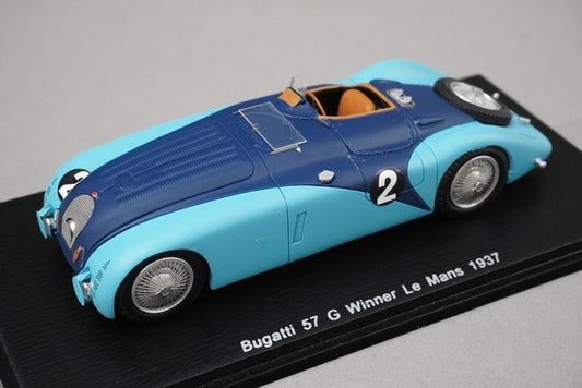 1:43 SPARK 43LM37 Bugatti 57 G LM Winner 1937 #2 model car