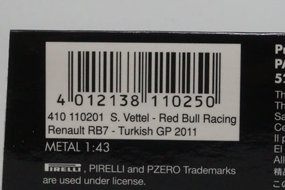 1:43 MINICHAMPS 410110201 Red Bull Racing Renault RB7 Turkish GP #1 S.Vettel