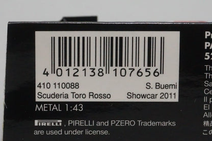 1:43 MINICHAMPS 410110088 Scuderia Toro Rosso Show Car 2011 #18 S.Buemi