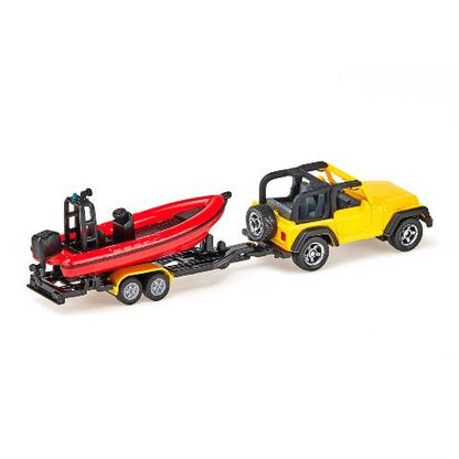 SK1658 SIKU Jeep Wrangler with Boat