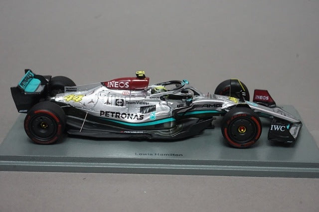1:43 SPARK S8556 Mercedes-AMG Petronas F1 Team W13 E-Performance Brazilian GP 2nd 2022 #44 L. Hamilton model car