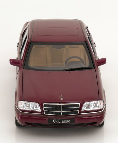 [ Pre-order ] 183370 NOREV 1:18 Scale Mercedes C-Klasse W202 Sedan 1993 Red Metallic (Modellissimo Custom Order)