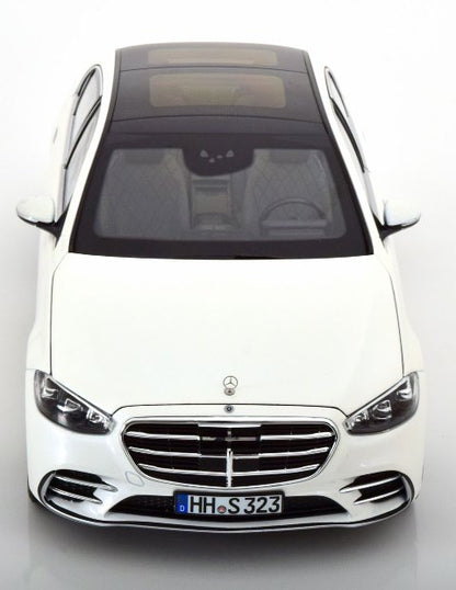 [ Pre-order ] 183801 NOREV 1:18 Scale Mercedes S-Class AMG-Line 2021 White Metallic MODELISSIMO Custom Order