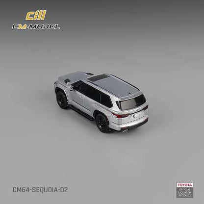 CM64-Sequoia-02 CM-Model 1:64 Sequoia Toyota Sequoia XK80 TRD Pro Silver Grey model car