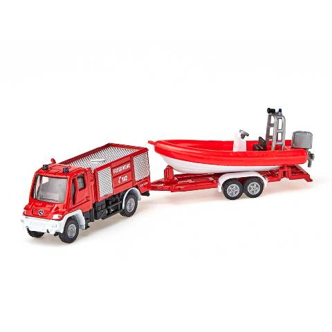 SK1636 SIKU Unimog Fire Truck with Boat