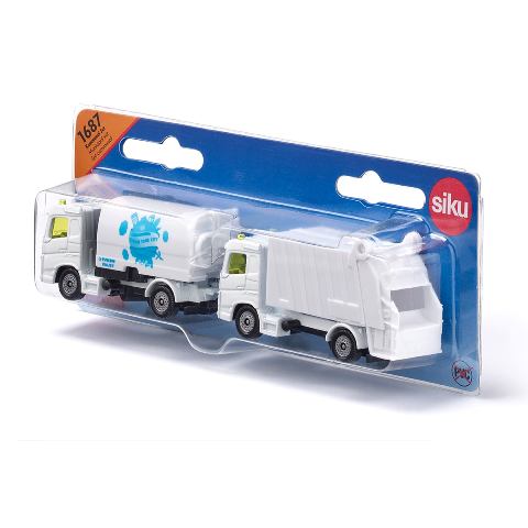 SK1687 SIKU Street Sweeper & Garbage Truck Set