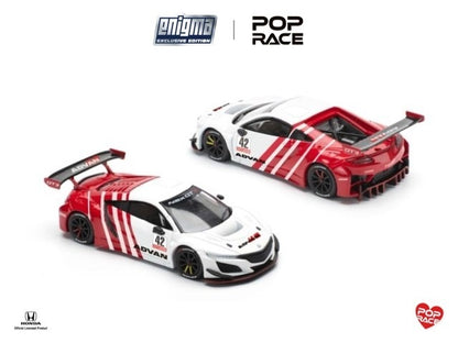 [ Pre-order ] PRE0011 POP RACE x Enigma 1:64 Honda NSX GT3 Evo22 Advan Chase Livery Blister Ver.