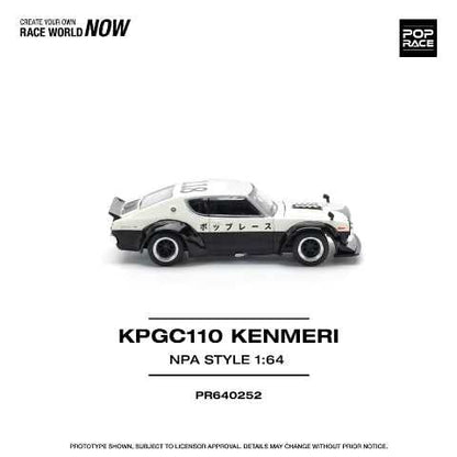 [ Pre-order ] PR640252 POP RACE 1:64 Nissan Skyline GT-R V8 DRIFT (KENMERI) NPA STYLE