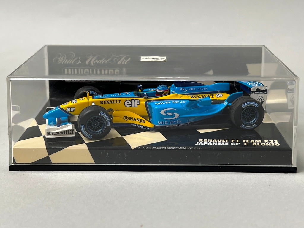 1:43 MINICHAMPS 400030008 Renault F1 Team R23 Japanese GP 2003 #8 F. Alonso model car
