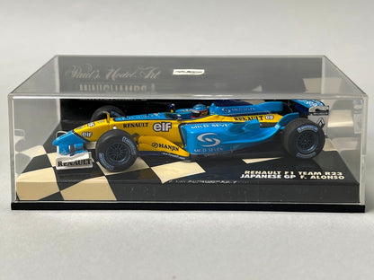 1:43 MINICHAMPS 400030008 Renault F1 Team R23 Japanese GP 2003 #8 F. Alonso model car