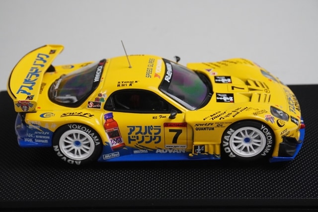 1:43 EBBRO 43707 Mazda Amemiya Asparagus Drink RX7 JGTC 2004 #7 Yellow model car