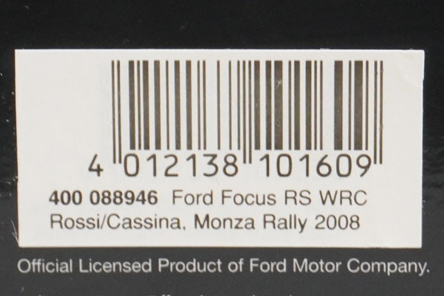 1:43 MINICHAMPS 400088946 Ford Focus RC WRC 'BETA' Monza Rally 2008 #46 model car