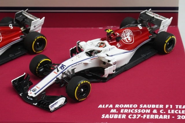 1:43 MINICHAMPS 447180916 AlfaRomeo Sauber F1 C37 Ferrari 2018 #9 #16 2cars set model cars