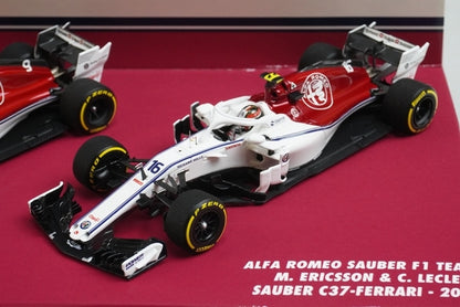 1:43 MINICHAMPS 447180916 AlfaRomeo Sauber F1 C37 Ferrari 2018 #9 #16 2cars set model cars