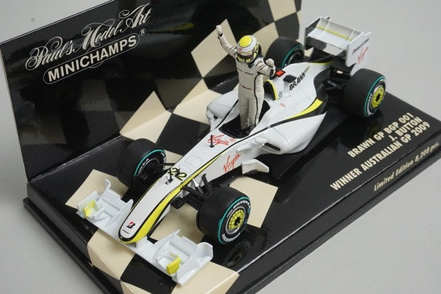 1:43 MINICHAMPS 400090122 Brown GP BGP 001 Australian GP 2009 #22 J. Button model car