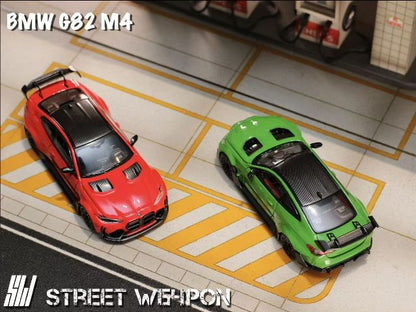 SW Street Weapon 1:64 BMW G82 M4 Wide-Body Modified Car in Irish Green
