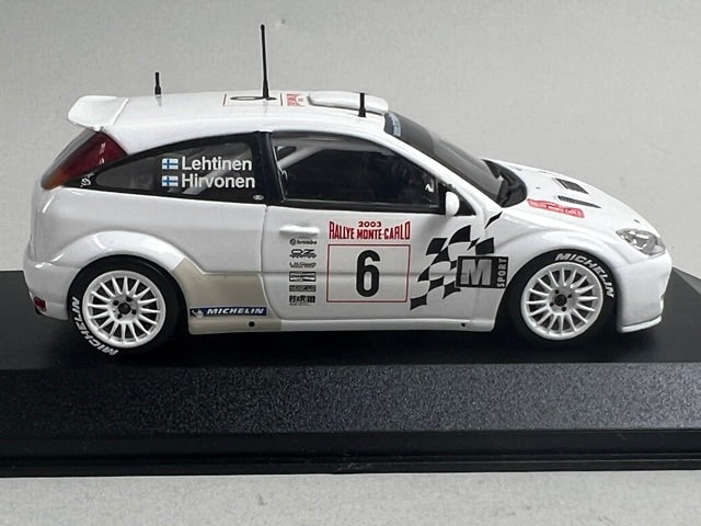 1:43 MINICHAMPS 430038906 Ford Focus RS WRC Monte Carlo Rally 2003 #6 M. Hirvonen J. Lehtinen model car