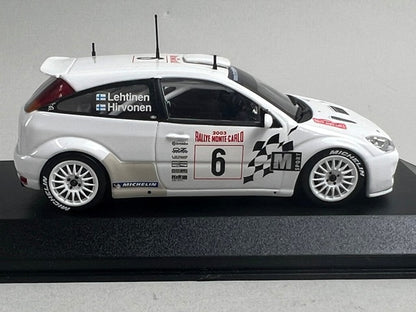 1:43 MINICHAMPS 430038906 Ford Focus RS WRC Monte Carlo Rally 2003 #6 M. Hirvonen J. Lehtinen model car