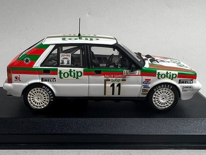 1:43 ixo SCR003 LANCIA DELTA HF 4WD TOTIP SAN REMO RALLY 1987 #11 A. Fiorio L. Pirola model car
