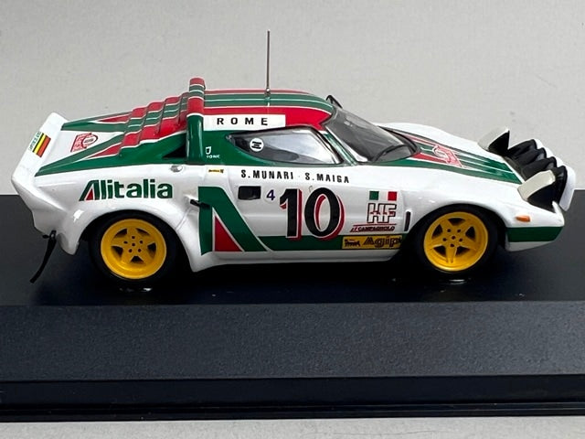 1:43 ixo RAC080 Lancia Stratos Monte Carlo Rally 1976 #10 S. Munari S. Maiga model car