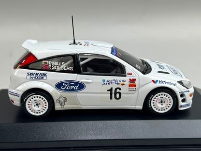 1:43 MINICHAMPS 430008916 Ford Focus WRC Argentina Rally 2000 #16 P. Solberg P. Mills model car